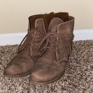 Justfab brown booties